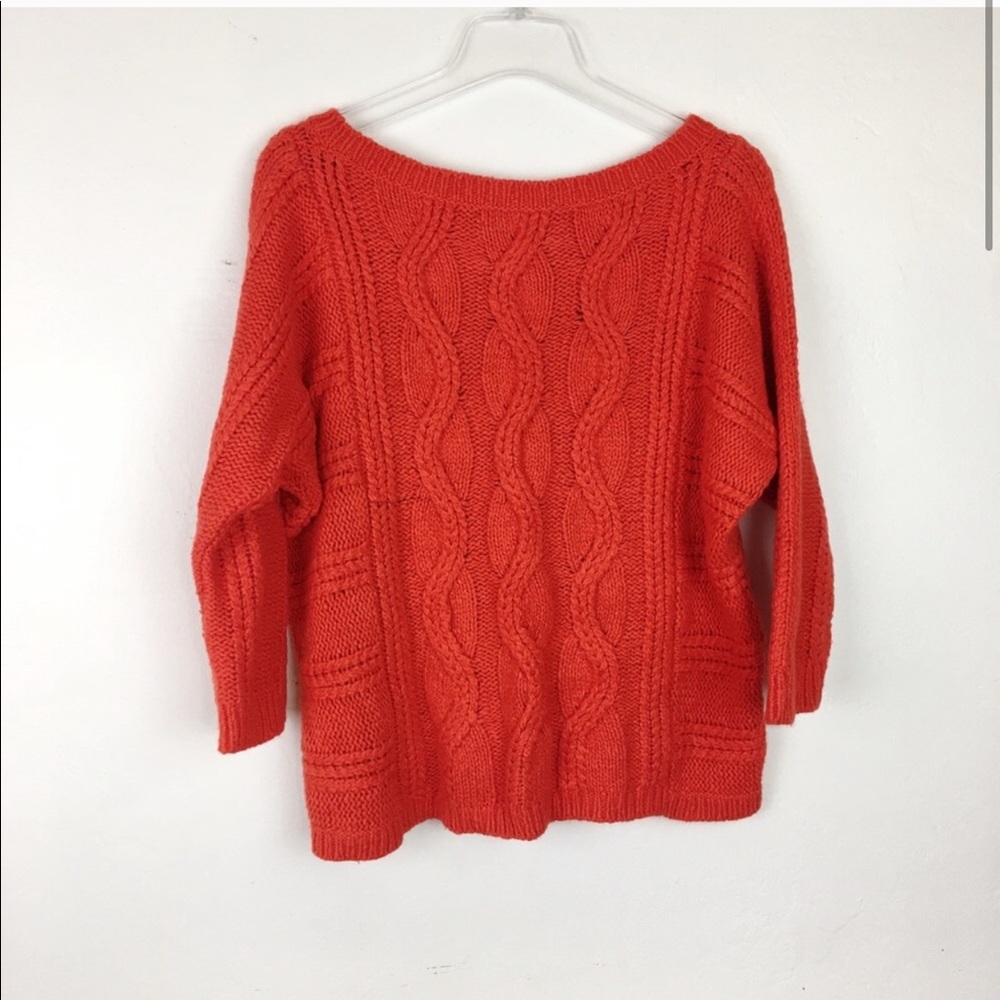 LOFT Ann Taylor Orange Sweater Size M - Picture 2 of 6